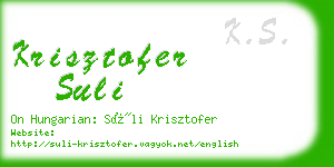 krisztofer suli business card